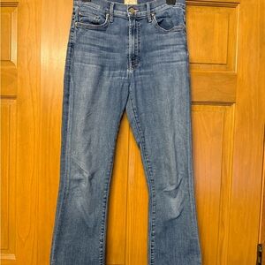 MOTHER The Insider crop step frey Blue Women's Jeans